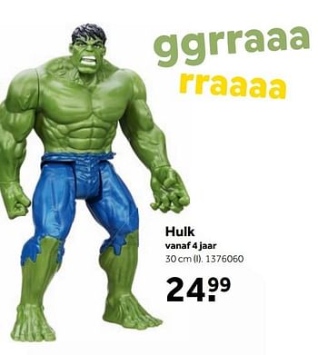 Aanbiedingen Hulk - Marvel - Geldig van 25/09/2017 tot 10/12/2017 bij Intertoys