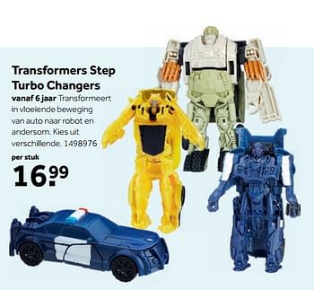 Aanbiedingen Transformers step turbo changers - Transformers - Geldig van 25/09/2017 tot 10/12/2017 bij Intertoys