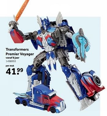 Aanbiedingen Transformers premier voyager - Transformers - Geldig van 25/09/2017 tot 10/12/2017 bij Intertoys