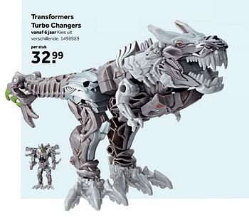 Aanbiedingen Transformers turbo changers - Transformers - Geldig van 25/09/2017 tot 10/12/2017 bij Intertoys