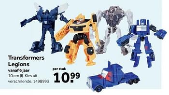 Aanbiedingen Transformers legions - Transformers - Geldig van 25/09/2017 tot 10/12/2017 bij Intertoys