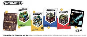 Aanbiedingen Minecraft survival cadeaubox - Minecraft - Geldig van 25/09/2017 tot 10/12/2017 bij Intertoys