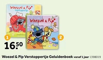 Aanbiedingen Woezel + pip verstoppertje geluidenboek - Woezel en Pip - Geldig van 25/09/2017 tot 10/12/2017 bij Intertoys