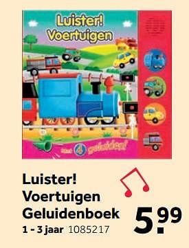 Aanbiedingen Luister! voertuigen geluidenboek - Huismerk - Intertoys - Geldig van 25/09/2017 tot 10/12/2017 bij Intertoys