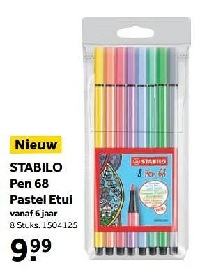 Aanbiedingen Stabilo pen 68 pastel etui - Stabilo - Geldig van 25/09/2017 tot 10/12/2017 bij Intertoys