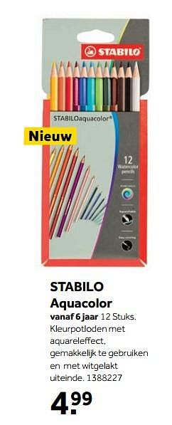 Aanbiedingen Stabilo aquacolor - Stabilo - Geldig van 25/09/2017 tot 10/12/2017 bij Intertoys