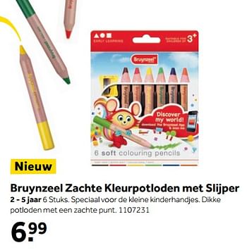 Aanbiedingen Bruynzeel zachte kleurpotloden met slijper - Bruynzeel - Geldig van 25/09/2017 tot 10/12/2017 bij Intertoys