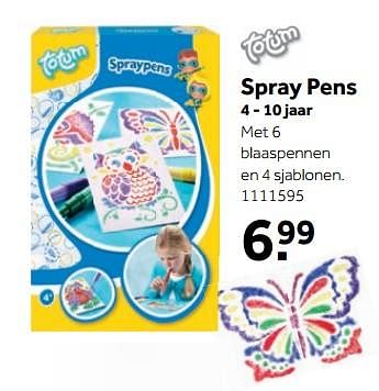 Aanbiedingen Spray pens - Totum - Geldig van 25/09/2017 tot 10/12/2017 bij Intertoys