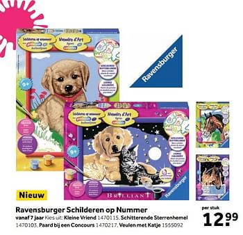 Aanbiedingen Ravensburger schilderen op nummer - Ravensburger - Geldig van 25/09/2017 tot 10/12/2017 bij Intertoys