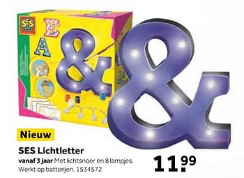 Aanbiedingen Ses lichtletter - SES - Geldig van 25/09/2017 tot 10/12/2017 bij Intertoys