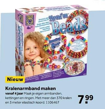 Aanbiedingen Kralenarmband maken - Creative - Geldig van 25/09/2017 tot 10/12/2017 bij Intertoys