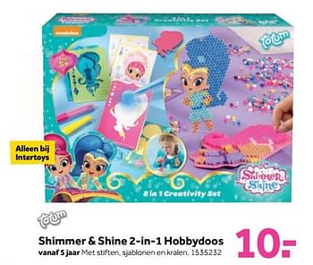 Aanbiedingen Shimmer + shine 2-in-1 hobbydoos - Totum - Geldig van 25/09/2017 tot 10/12/2017 bij Intertoys