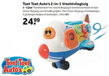 Aanbiedingen Toet toet auto`s 2-in-1 vrachtvliegtuig - Toet Toet Auto's - Geldig van 25/09/2017 tot 10/12/2017 bij Intertoys