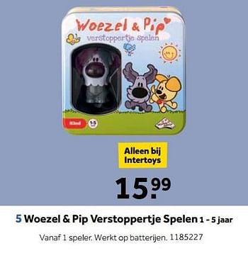 Aanbiedingen Woezel + pip verstoppertje - Identity Games - Geldig van 25/09/2017 tot 10/12/2017 bij Intertoys