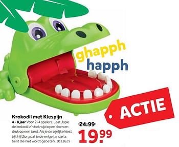 Aanbiedingen Krokodil met kiespijn - Hasbro - Geldig van 25/09/2017 tot 10/12/2017 bij Intertoys