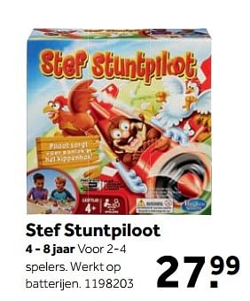 Aanbiedingen Stef stuntpiloot - Hasbro - Geldig van 25/09/2017 tot 10/12/2017 bij Intertoys