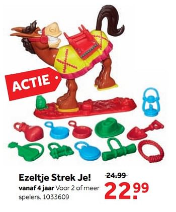 Aanbiedingen Ezeltje strek je - Hasbro - Geldig van 25/09/2017 tot 10/12/2017 bij Intertoys