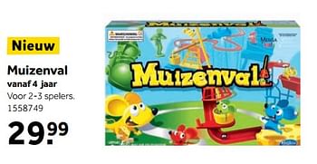 Aanbiedingen Muizenval - Hasbro - Geldig van 25/09/2017 tot 10/12/2017 bij Intertoys