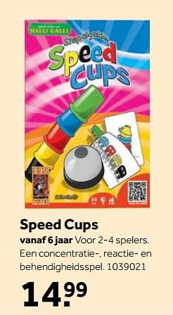 Aanbiedingen Speed cups - 999games - Geldig van 25/09/2017 tot 10/12/2017 bij Intertoys