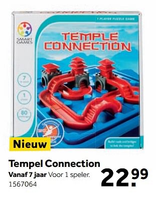 Aanbiedingen Tempel connection - Smart Games - Geldig van 25/09/2017 tot 10/12/2017 bij Intertoys