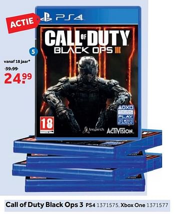 Aanbiedingen Call of duty black ops 3 ps4 - Activision - Geldig van 25/09/2017 tot 10/12/2017 bij Intertoys