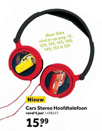 Aanbiedingen Cars stereo hoofdtelefoon - Cars - Geldig van 25/09/2017 tot 10/12/2017 bij Intertoys