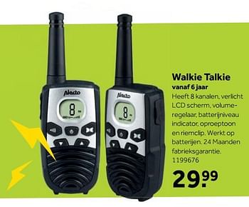 Aanbiedingen Alecto walkie talkie - Alecto - Geldig van 25/09/2017 tot 10/12/2017 bij Intertoys