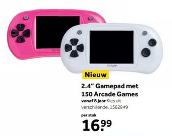 Aanbiedingen 2.4 gamepad met 150 arcade games - Denver - Geldig van 25/09/2017 tot 10/12/2017 bij Intertoys