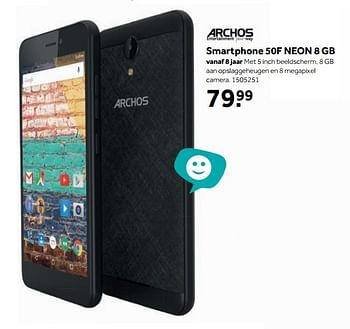 Aanbiedingen Archos smartphone 50f neon 8 gb - Archos - Geldig van 25/09/2017 tot 10/12/2017 bij Intertoys