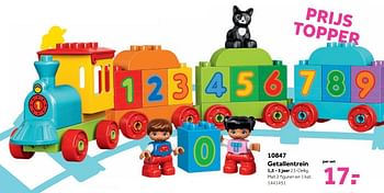 Aanbiedingen 10847 getallentrein - Lego - Geldig van 25/09/2017 tot 10/12/2017 bij Intertoys