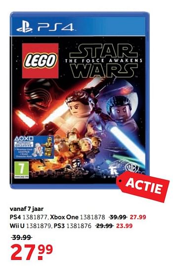 Aanbiedingen Star wars the force awakens ps4 - Lego - Geldig van 25/09/2017 tot 10/12/2017 bij Intertoys