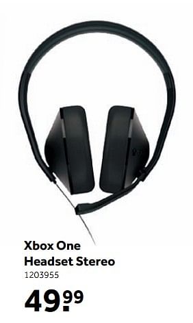 Aanbiedingen Xbox one headset stereo - Microsoft - Geldig van 25/09/2017 tot 10/12/2017 bij Intertoys