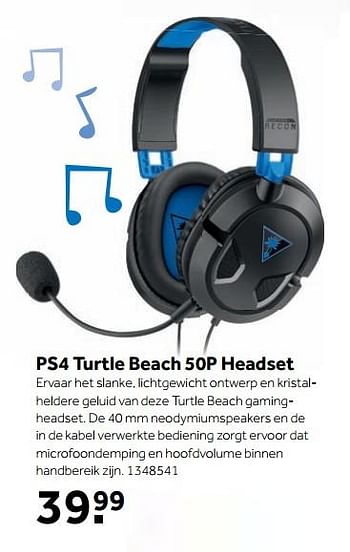 Aanbiedingen Ps4 turtle beach 50p headset - Turtle Beach - Geldig van 25/09/2017 tot 10/12/2017 bij Intertoys
