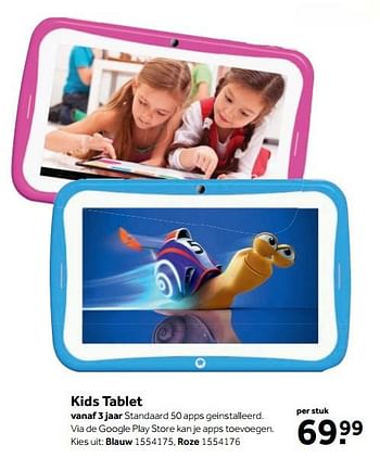 Aanbiedingen Kids tablet - Waiky Kids - Geldig van 25/09/2017 tot 10/12/2017 bij Intertoys