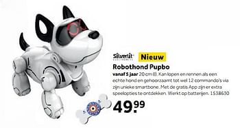 Aanbiedingen Robothond pupbo - Silverlit - Geldig van 25/09/2017 tot 10/12/2017 bij Intertoys