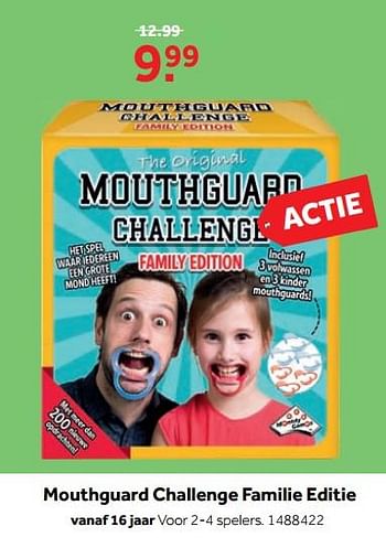 Aanbiedingen Mouthguard challenge familie editie - Identity Games - Geldig van 25/09/2017 tot 10/12/2017 bij Intertoys