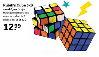 Aanbiedingen Rubik`s cube 3x3 - Huismerk - Intertoys - Geldig van 25/09/2017 tot 10/12/2017 bij Intertoys
