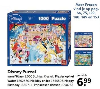 Aanbiedingen Disney puzzel plezier op het - King International - Geldig van 25/09/2017 tot 10/12/2017 bij Intertoys