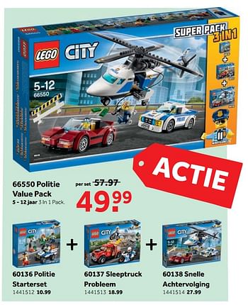 Aanbiedingen 66550 politie value pack - Lego - Geldig van 25/09/2017 tot 10/12/2017 bij Intertoys