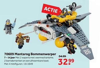 Aanbiedingen 70609 mantarog bommenwerper - Lego - Geldig van 25/09/2017 tot 10/12/2017 bij Intertoys