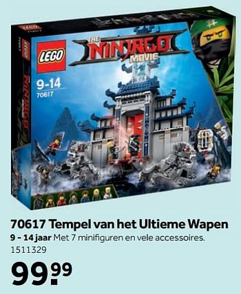 Aanbiedingen 70617 tempel van het ultieme wapen - Lego - Geldig van 25/09/2017 tot 10/12/2017 bij Intertoys