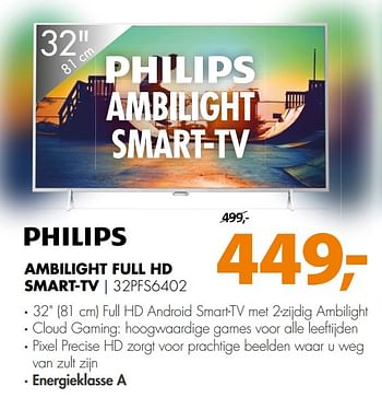 Aanbiedingen Philips ambilight full hd smart-tv 32pfs6402 - Philips - Geldig van 30/09/2017 tot 08/10/2017 bij Expert