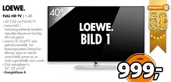 Aanbiedingen Loewe full hd tv 1.40 - Loewe - Geldig van 30/09/2017 tot 08/10/2017 bij Expert