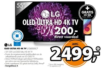 Aanbiedingen Lg oled ultra hd 4k tv oled55c7 - LG - Geldig van 30/09/2017 tot 08/10/2017 bij Expert
