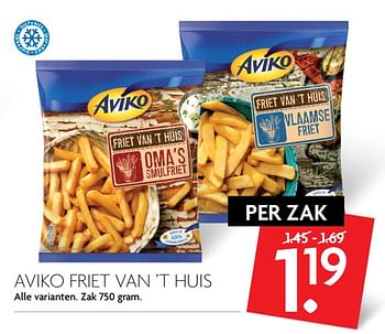 Aanbiedingen Aviko friet van `t huis - Aviko - Geldig van 01/10/2017 tot 07/10/2017 bij Deka Markt