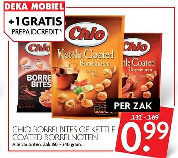 Aanbiedingen Chio borrelbites of kettle coated borrelnoten - Huismerk - Deka Markt - Geldig van 01/10/2017 tot 07/10/2017 bij Deka Markt