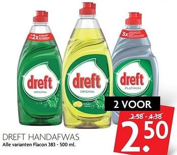 Aanbiedingen Dreft handafwas - Dreft - Geldig van 01/10/2017 tot 07/10/2017 bij Deka Markt