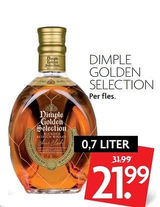 Aanbiedingen Dimple golden selection - Dimple Golden Selection - Geldig van 01/10/2017 tot 07/10/2017 bij Deka Markt