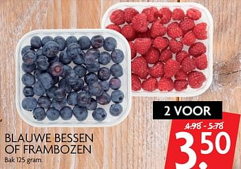Aanbiedingen Blauwe bessen of frambozen - Huismerk - Deka Markt - Geldig van 01/10/2017 tot 07/10/2017 bij Deka Markt