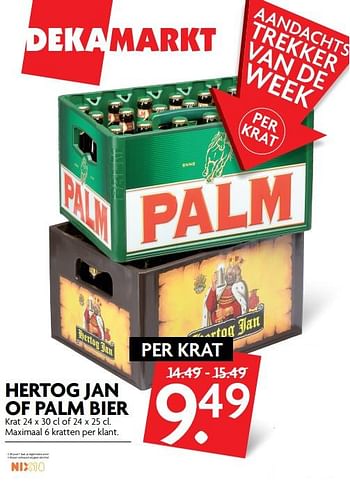 Aanbiedingen Hertog jan of palm bier - Huismerk - Deka Markt - Geldig van 01/10/2017 tot 07/10/2017 bij Deka Markt
